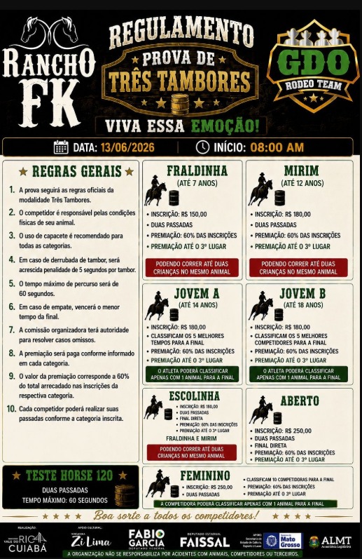 Prova Rancho FK e GDO Rodeo Team