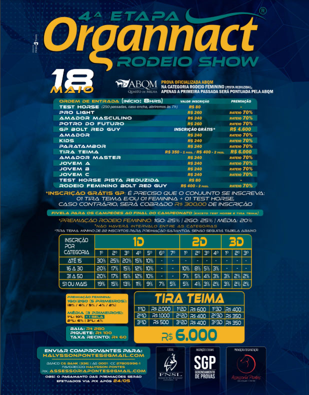 4ª Etapa da Copa Organnact Rodeio Show em Jaguariúna (SP)