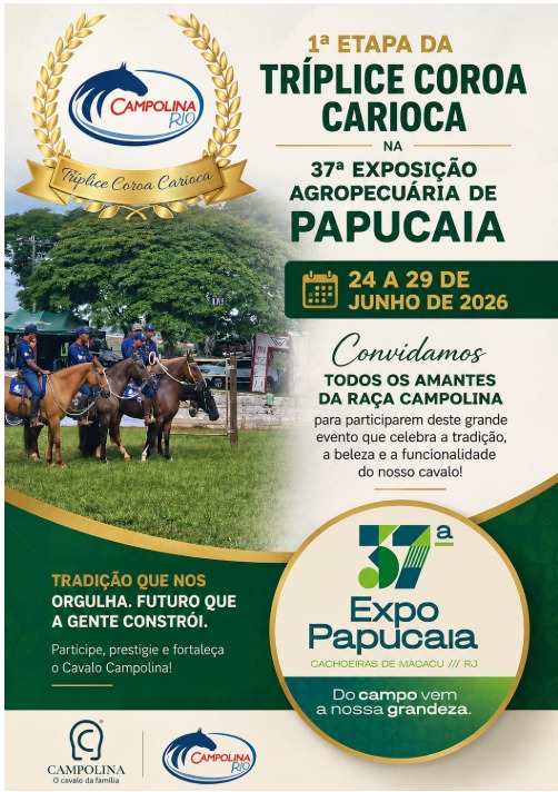  Etapa da Tríplice Coroa Campolina durante a 37ª Expo Papucaia 2026