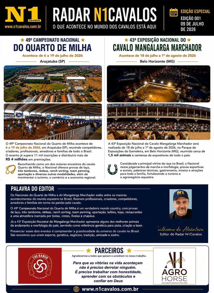 Nacional Quarto de Milha e Nacional Mangalarga Marchador
